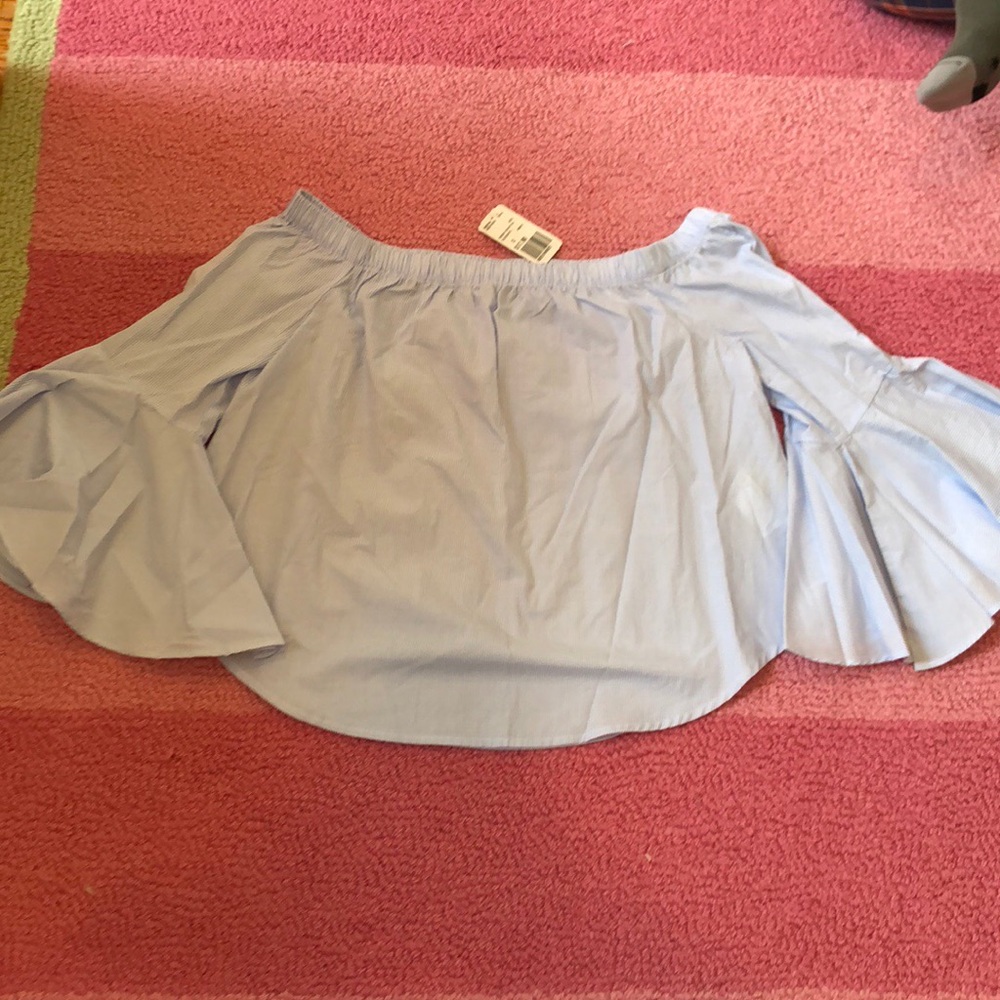 NWT Forever 21 Off the Shoulder Bell Sleeved Shirt